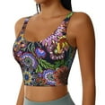 thumbnail image 5 of Sports Bra For Women, Vintage Floral (3) Sports Bras For Women High Support, Workout Tank Tops Woman With Removable Cups, 5 of 8