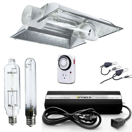 iPower 600 Watt HPS MH Digital Dimmable Grow Light System Kits Cool Tube Reflector Set XL (Best Grow Light Reflector)