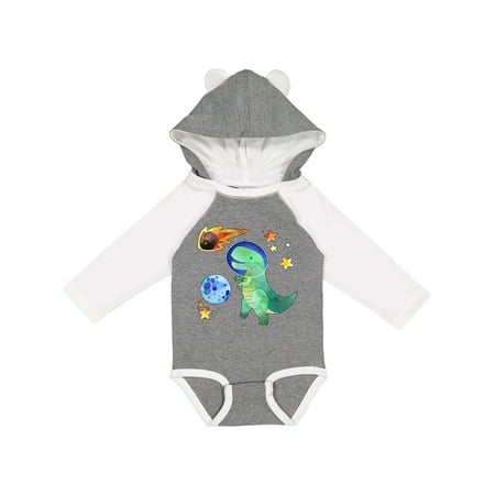 

Inktastic Tyrannosaurus Rex vs. Meteor Fun Space Dinosaur Gift Baby Boy or Baby Girl Long Sleeve Bodysuit