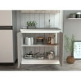 thumbnail image 5 of Depot E-Shop Salento Freestanding Sink With Double Door Cabinet, 2 Shelves, White/Light Gray, 5 of 5