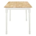 thumbnail image 3 of Cottage Style Dining Table with Turned Legs, Natural Brown and White, 3 of 5