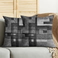 thumbnail image 3 of Black White Grey Pillow Covers 18x18, Abstract Art Outdoor Decorative Throw Pillows for Couch, Modern Geometry Decor Cushion Cover 2 Pcs Soft Farmhouse Square Pillowcase for Bed Car Safa, 3 of 6