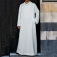 thumbnail image 2 of Mens Arabia Casual Long Sleeve Pocket Loose Robe Shirt Robe, 2 of 8