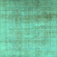 thumbnail image 1 of Ahgly Company Machine Washable Indoor Square Persian Turquoise Blue Traditional Area Rugs, 6' Square, 1 of 4