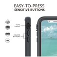 thumbnail image 4 of BELTRON aquaLife Waterproof, Shock & Drop Proof, Dirt Proof, Heavy Duty Case for iPhone X IP68 Rated, MIL-STD-810G Certified Features: 360 Watertight Sealed Design Grey/Black, 4 of 9