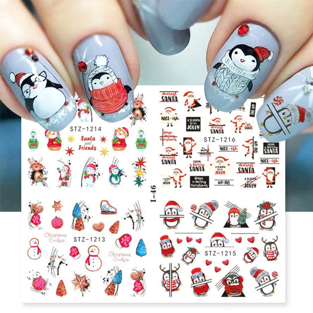 HGYCPP Christmas Nail Art Stickers 3D Colorful Xmas Design Watermark Nail Decals Decor - Walmart.com HGYCPP Christmas Nail Art Stickers 3D Colorful Xmas Design Watermark Nail Decals Decor - Walmart.com