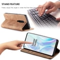 thumbnail image 5 of Dteck Wallet Case For OnePlus 8 Pro, Premium PU Leather Wallet case Magnetic Flip Folio [Kickstand Feature] with ID & Credit Card Pockets, Brown, 5 of 6