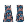 thumbnail image 7 of Lsque Tropical Leaves Pattern Summer Dresses for Women – Sleeveless T-Shirt Swing Sundress, Perfect for the Beach and Casual Days, 7 of 7