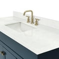 thumbnail image 6 of ARIEL Hamlet 60" Midnight Blue Bathroom Vanity, 1.5" Edge Carrara Quartz Countertop, Single Oval Sink, 2 Soft Closing Doors, 4 Full Extension Dovetail Drawers, Toe Kick, Satin Brass, 6 of 9
