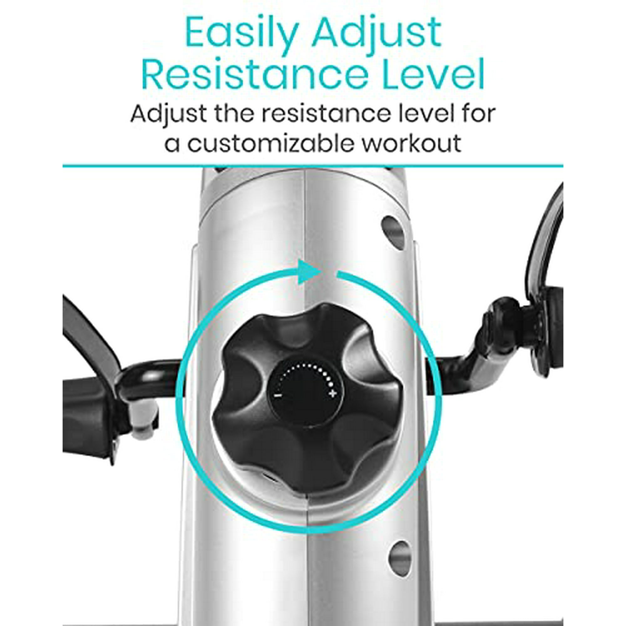 Vive Pedal Exerciser Stationary Exercise Leg Peddler Low Impact Portable Mini Cycle Bike For Under Your Office Desk Slim Design For Arm Or Foot