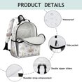 thumbnail image 4 of Unicorn and Butterfly White Pattern Backpack for School, Cute School Bag with Adjustable Shoulder Straps and Padded Back, 15.25"x11.5"x5.25", 4 of 5