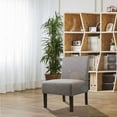 thumbnail image 4 of NiamVelo Armless Accent Chair for living room, Modern Side Chair Upholstered Chair Sofa Chair Gray Chair, 4 of 9