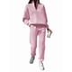thumbnail image 1 of Conjunto Deportivo de 2 Piezas para Mujer: Sudadera de con Media Cremallera y Pantalón de Chándal Rosa S, 1 of 8