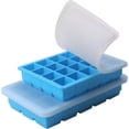 thumbnail image 2 of UYWGF-1 Tbsp & 2 Tbsp Silicone Freezer Molds - Perfect for Storing Garlic, Ginger, Pesto, Herbs,Tomato Paste, Lemon Juice,Vegetable Purees,Purees and More - Silicone Food Freezer Tray (2 Pack Blue), 2 of 4