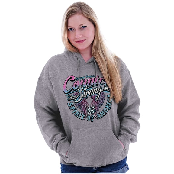 Cute Spirit of America Angel Wings Hoodie Sweatshirt Women Brisco Brands S