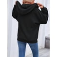 thumbnail image 6 of Zip Up Hoodie Women Long Sleeve Sweatshirts Fall Outfits Oversized Hoodies Casual Fashion Jackets Black XXL, 6 of 7