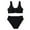 Black, variant on Two Piece Swimsuit for Tween Girls Quick Dry Bikini Sets with Chest Pad Girls Swimsuit Size 10-11 Years