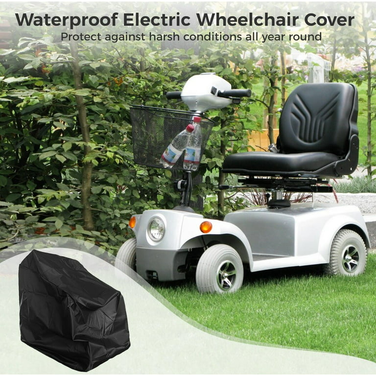 Wheelchair Cover, Electric Wheelchair Cover, Wheelchair Cover for Storage,  Waterproof Mobility Scooter Cover for Travel, Outdoor Protector from Dust  Dirt Snow Rain Sun Rays, 40x30x40 inch 