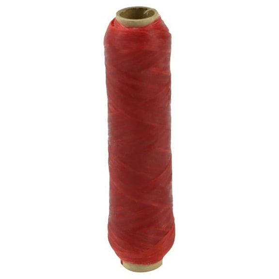 1 Spool 70 Lb Sinew Red Artificial Craft Thread 20 Yd Bobbin Poly Waxed Sinue