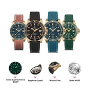Boderry Bronze Watch Seaturtle Titanium Diver Luxury Wristwatch Automatic Mechanical Wristwatch Sport 100M Waterproof Luminous