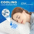 Cooling Bed Pillows for Sleeping 1 Pack Shredded Memory Foam Pillows