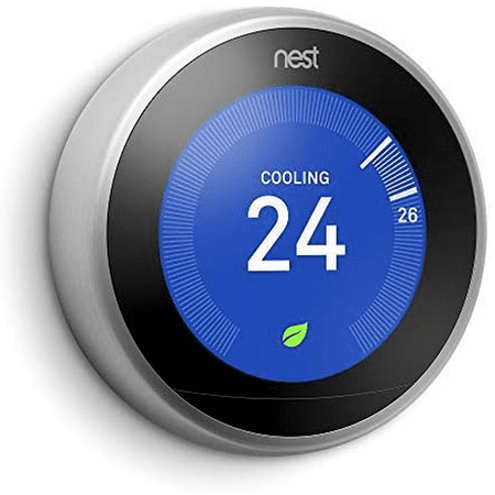 Google Nest Learning Thermostat - Programmable Smart Thermostat for Home - 3rd Generation Nest Thermostat - Works with Alexa - Black