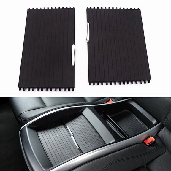 Partscollect Black Console Cup Holder Roller Blind Cover Kit Fits for BMW X5 X6 E70 E71 2007-2014 Replaces OE# 51166954943