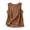 Coffee, variant on Women's Sleeveless Linen Blend Tank Top with Pocket, Casual Loose Fit Summer Blouse, Solid Color Round Neck Tunic Shirt