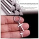 thumbnail image 4 of Pendientes de acero de titanio con personalidad para hombre, pendientes de temperamento moderno, pendientes de cadena de borlas largas para mujer, ajuste ajustable, 4 of 4