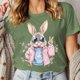 thumbnail image 2 of Camiseta de Cuello Redondo de Manga Corta de la Mujer, Top de Moda para Invierno Y Primavera Impresa de Navidad Casual 3/4, 2 of 7