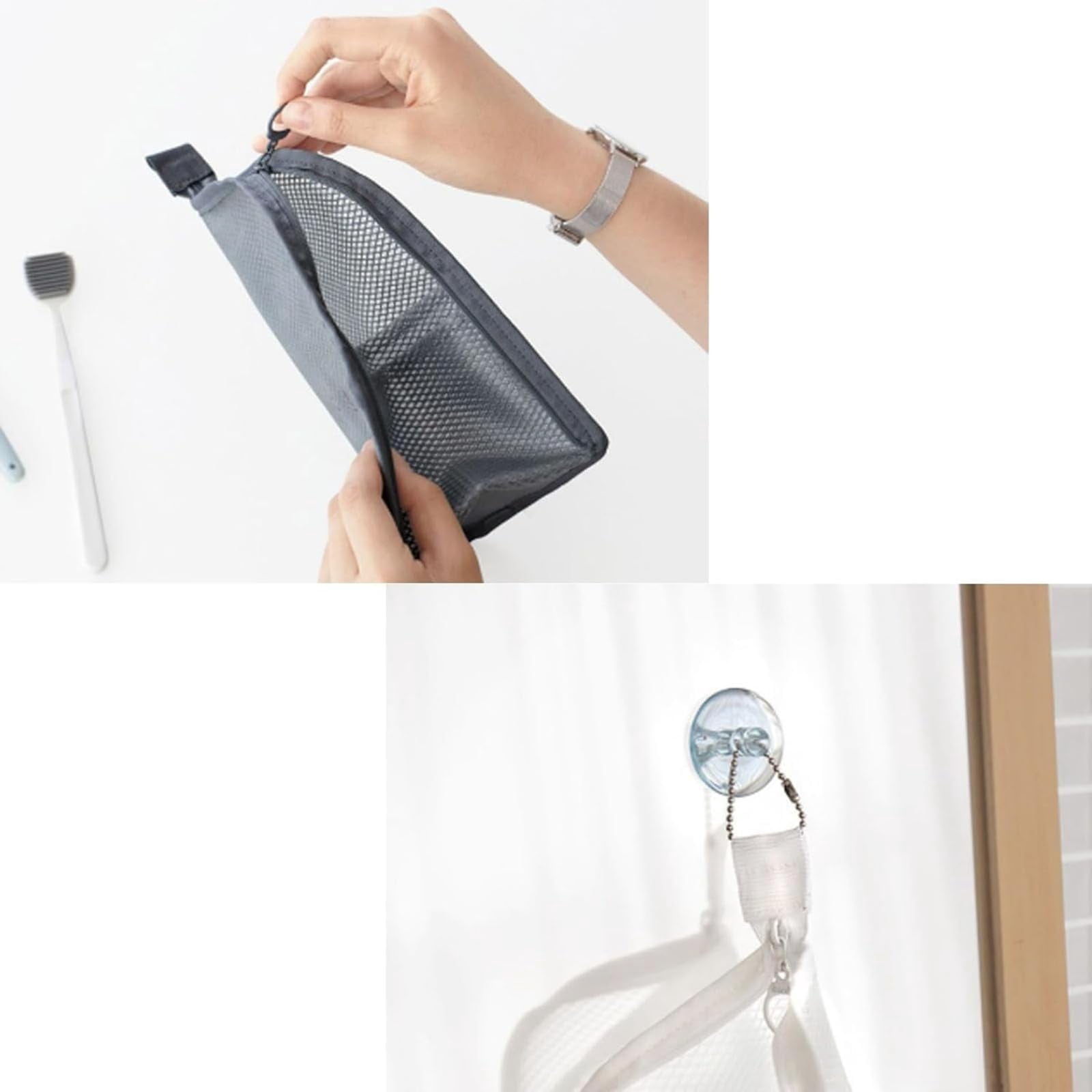 Portable Lightweight Travel Toiletry Bag, 2026 New Waterproof Standing Toiletry Bag, with Zippers, for Vacation Travel