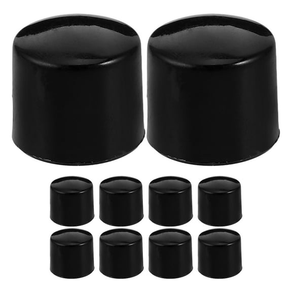 unbranded  10 Pcs Foosball Pole Cover End Covers Table Football Games Black