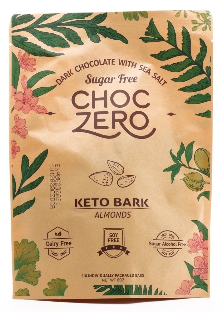 ChocZero - Dark Chocolate Keto Bark Sugar Free Almond - 6 oz.