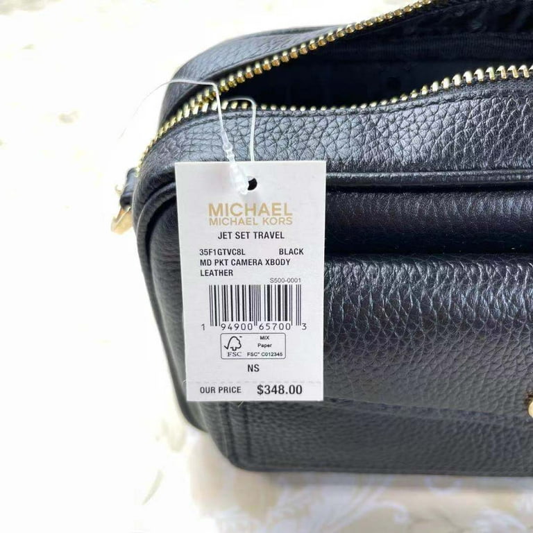 Michael Kors Jet Set Travel Medium Pocket Camera Crossbody Bag Black M –  Gaby's Bags