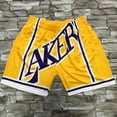 thumbnail image 1 of Los Angeles Lakers Retro Shorts With Pocket Embroidery, 1 of 2
