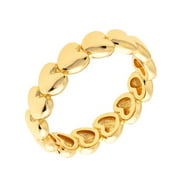 Sole Du Soleil SDS20291R8 Daffodil Collection Womens 18k Yellow Gold Plated Stackable Heart Fashion Ring - Size 8