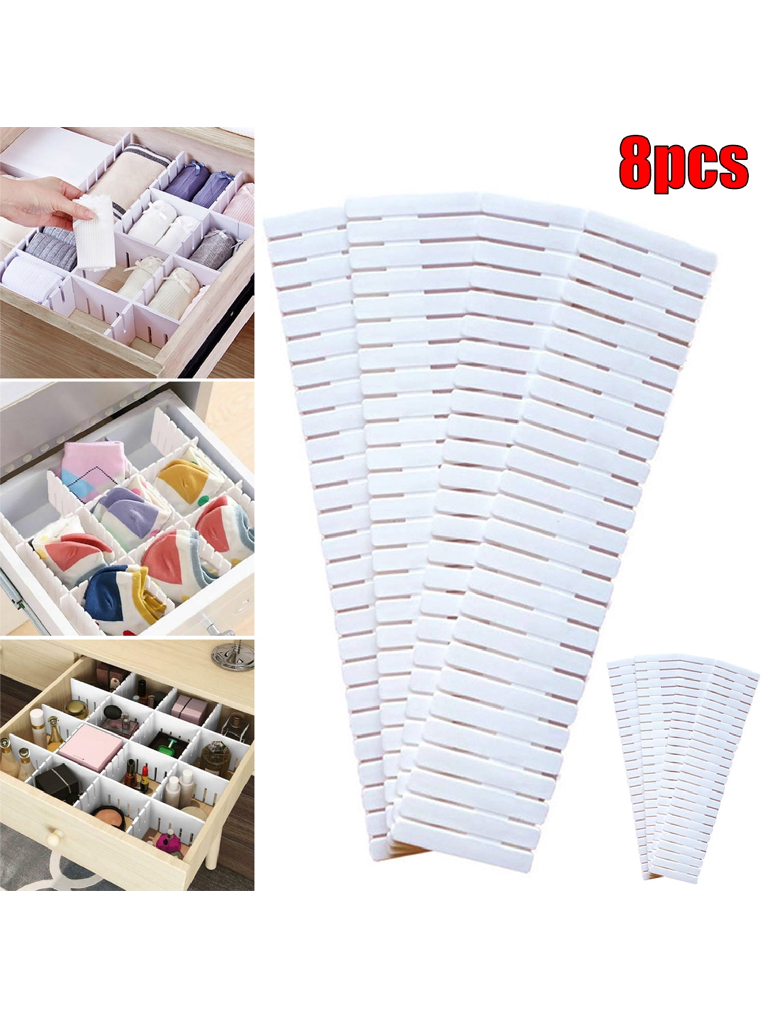 Organizer Socks Make Up Adjustable Drawer Dividers Storage Home