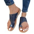 thumbnail image 5 of Nrmvnmi Women's Slippers Open Toe with Clip Toeladies Large Size Flat Leisure Beach Slippers Summer Comfortable Shoe Blue Mothers Day Gifts, 5 of 9