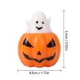 thumbnail image 3 of Halloween Squishy Toy with Flocked Pumpkin and Ghost Design, Orange and White, for Kids, Squeeze Toy, 3 of 7