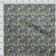 thumbnail image 3 of oneOone Polyester Lycra Sea Green Fabric Florals Dress Material Fabric Print Fabric By The Yard 56 Inch Wide, 3 of 4