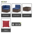 thumbnail image 6 of AOXUN 5-Piece Rattan Patio Conversation Set, Outdoor Patio Furniture Sets, Patio Furniture Sets with Coffe Table, Blue Cushions, for Garden, Backyard, Poolside, 6 of 6