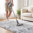thumbnail image 3 of YEERSWAG Shag Area Rug, 5 x 8 ft Ultra Soft Fluffy Area Rug for Living Room Bedroom Indoor Carpet, Gray, 3 of 7