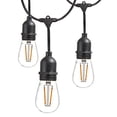 thumbnail image 1 of Newhouse Lighting Outdoor String Lights with Hanging Sockets | Weatherproof Technology | LED | Heavy Duty 25-foot Cord | 9 LED Filament Lights Bulbs Included (1 Free Replacement!), 1 of 1