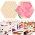 thumbnail image 5 of Hexagon Shaped Wood Slices for Decoration Beige Color Durable and Safe Craft Material 4 Pieces, 5 of 8