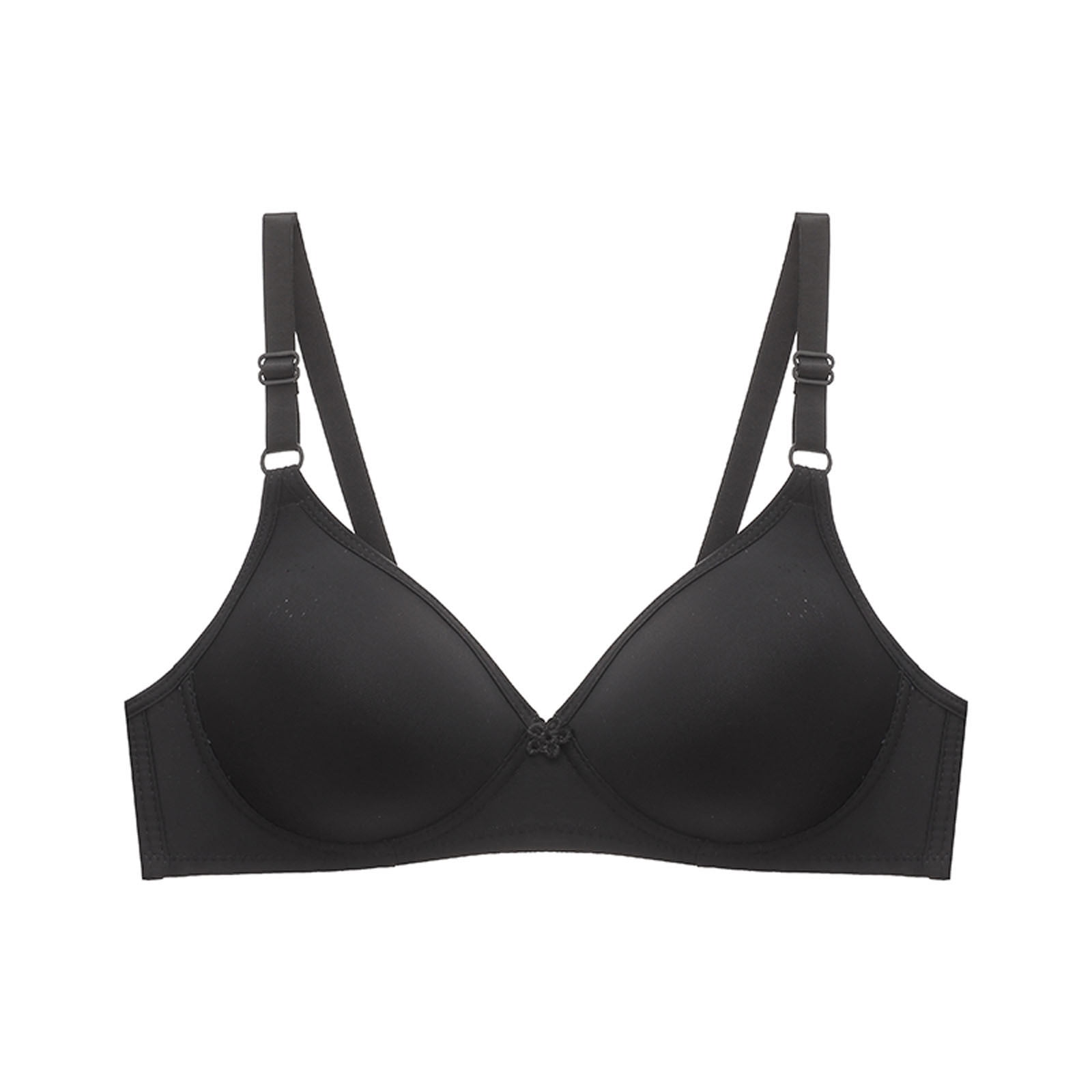 Comfortable and thin slip-on cup simple and sexy breast-retracting anti- sagging underwear B cup wire-free push-up bra 3370