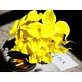 thumbnail image 2 of 10pcs Artificial Calla Lily Flower Real Touch Latex Flowers for DIY Wedding Bouquet Party Home Decor (White-Yellow Core), 2 of 5