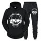 thumbnail image 2 of Chándal informal para hombre, divertido traje deportivo con capucha de manga larga con estampado de calavera de DJ y música, sudaderas y pantalones de otoño, conjuntos de dos piezas de moda, 2 of 5
