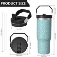thumbnail image 4 of 30oz Handheld Travel Tumbler with Handle – Double Wall Stainless Steel Insulated Cup, Flip Straw Lid, Leak-Proof & BPA-Free for Hot and Cold Drinks – Durable Coffee & Juice Mug Pink, 4 of 7