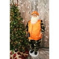 thumbnail image 4 of Fraser Hill Farm 58" Dancing Camo Santa in Orange Vest and Cap with Binoculars, Life-Size Christmas Holiday Home Decorations, 4 of 9