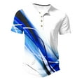 thumbnail image 2 of Mefallenssiah Hommes Hauts, Décolleté Hommes Décontracté Col Rond Impression Pull Sport Manches Courtes T Chemise Chemisier, 2 of 5